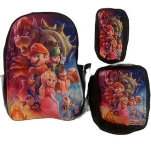 Super Mario Brothers  17 inch Three-piece Backpack